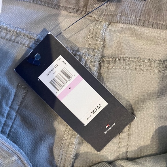 NWT Tommy Hilfiger Straight leg grey corduroy size 6 - Picture 4 of 5